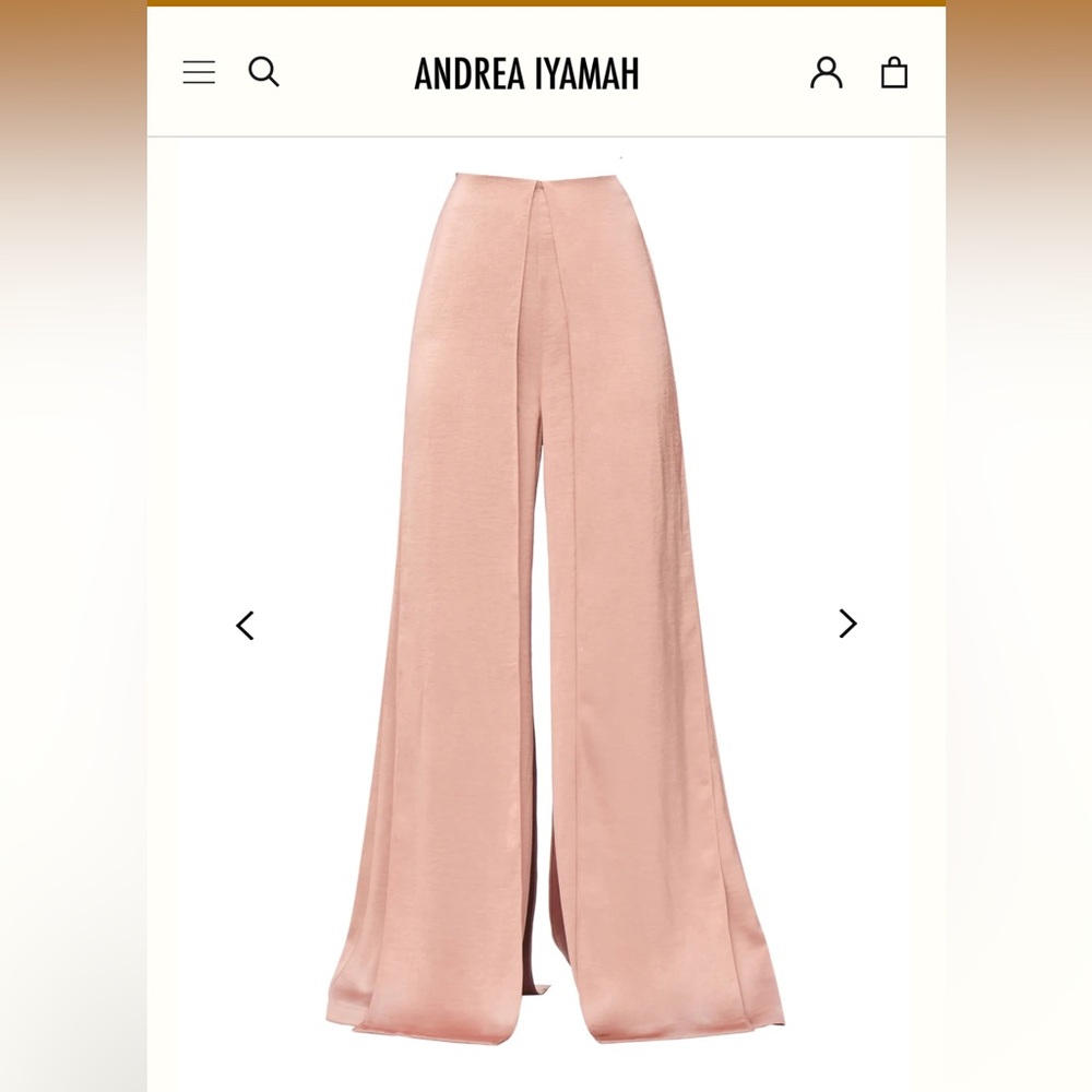 Andrea Iyamah Hami high waisted pants in Pink Pearl
